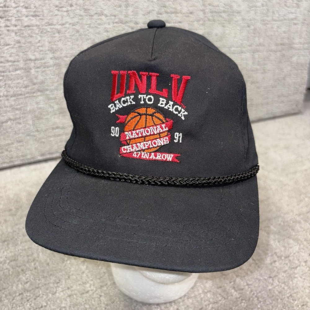 UNLV Runnin Rebels 90 91 Back to Back National Champions Snapback Hat Yupoong
